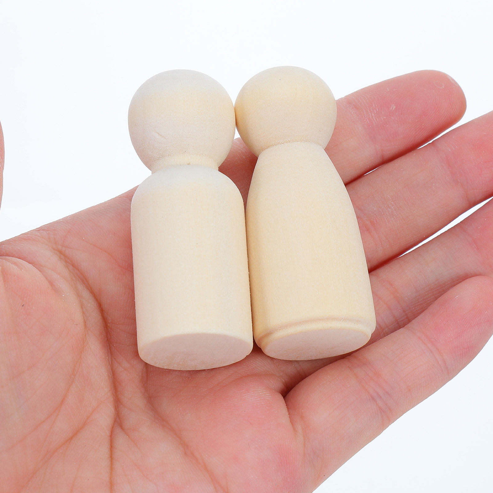 Art Craft For Christmas - 40Pcs Blank Wooden Peg People Figures