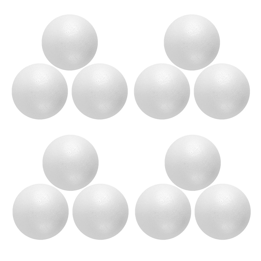 Art Craft For Christmas - 12Pcs Foam Balls White Polystyrene Smooth