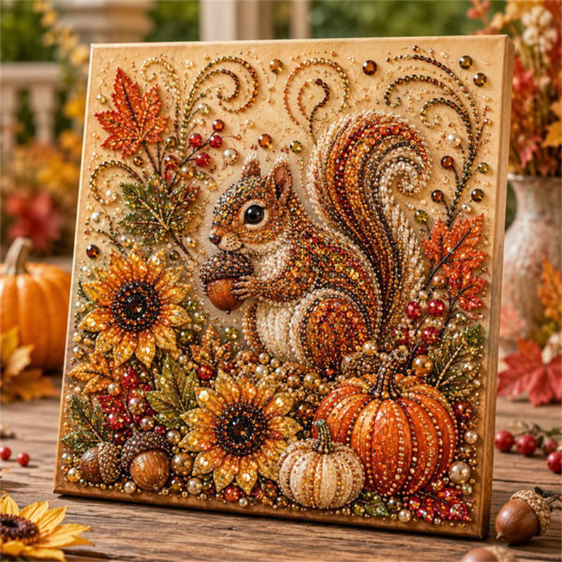 Art Craft Flower - Autumn Diamond Pearl Painting Kit Fall