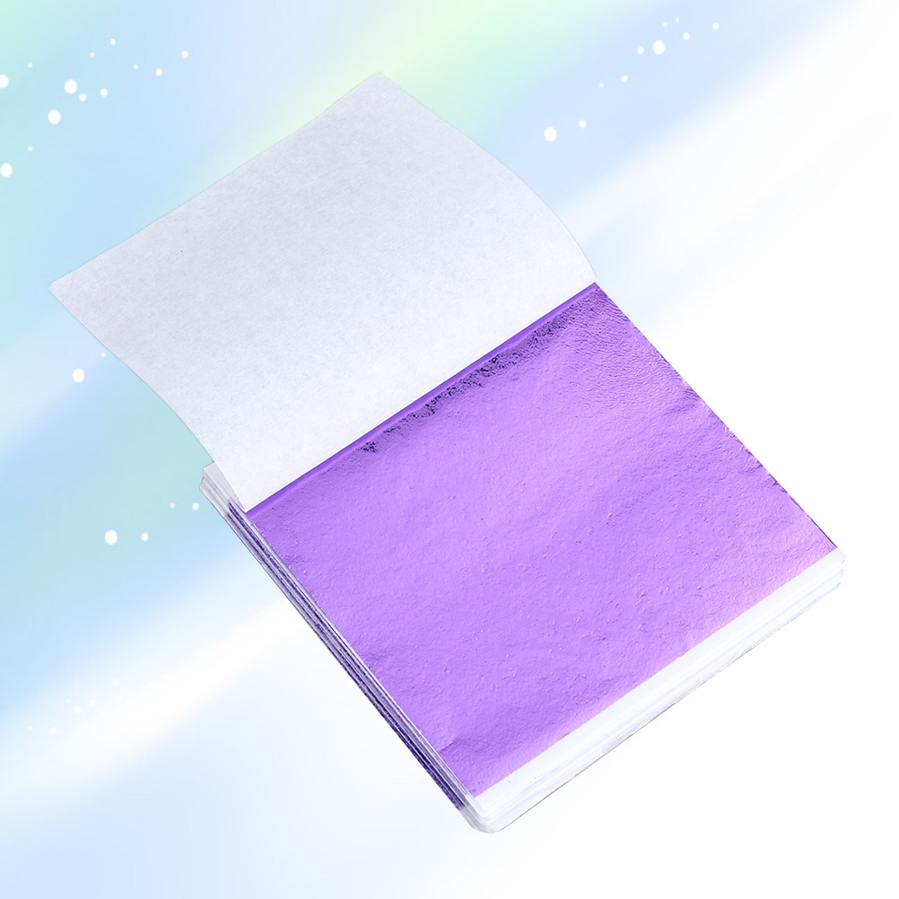 Art Craft In Paper - 50Pcs 8x8.5cm Gold Leaf Sheets Imitation