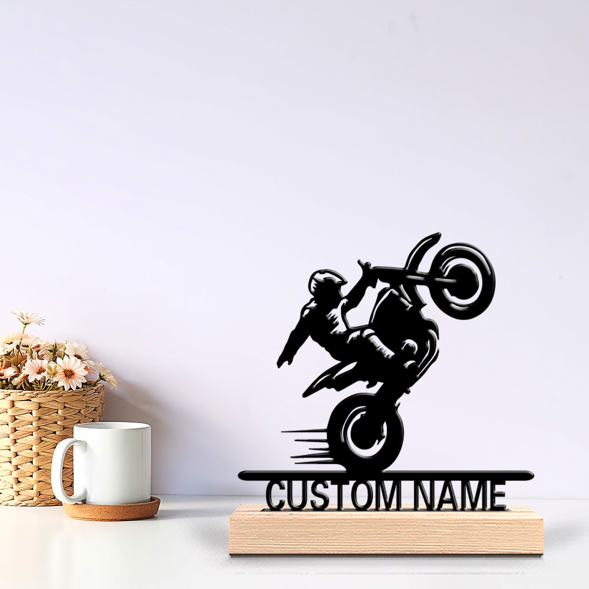 Art Craft Gifts - 1pc Simple Motorcycle Kid Custom Text