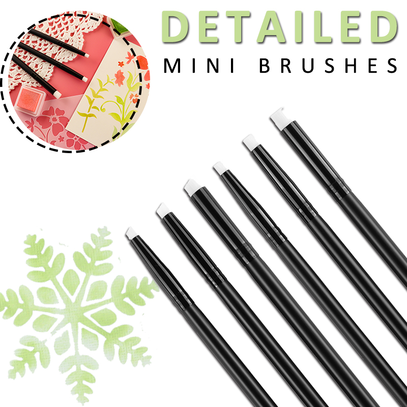 Art Craft Blend - Angled/Flat Tip Mini Detailed Blending Brushes