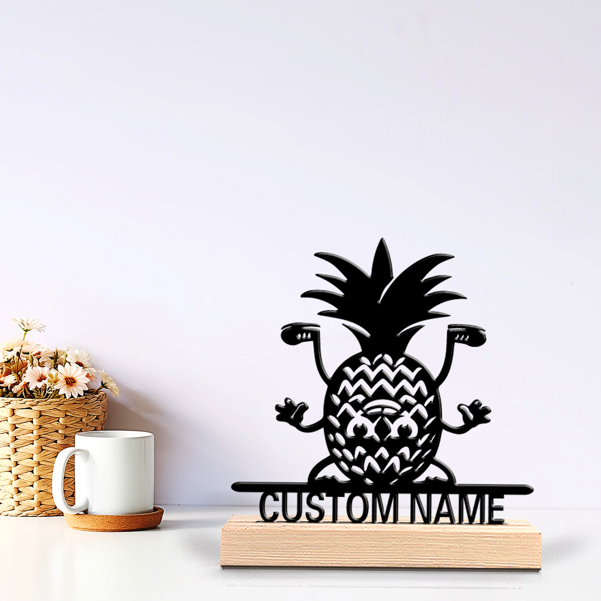 Art Craft Gifts - 1pc Fashion Pineapple Custom Name Tin