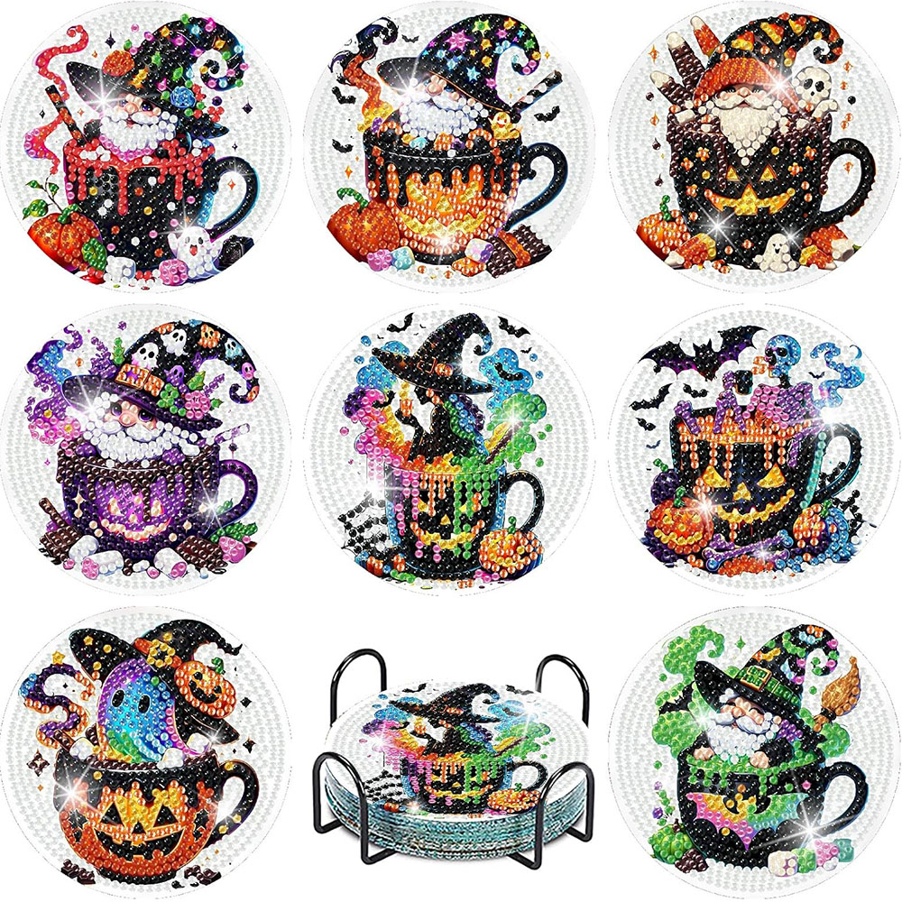 Art Craft Halloween - 8PCS 5D Halloween Gnome Diamond Painting