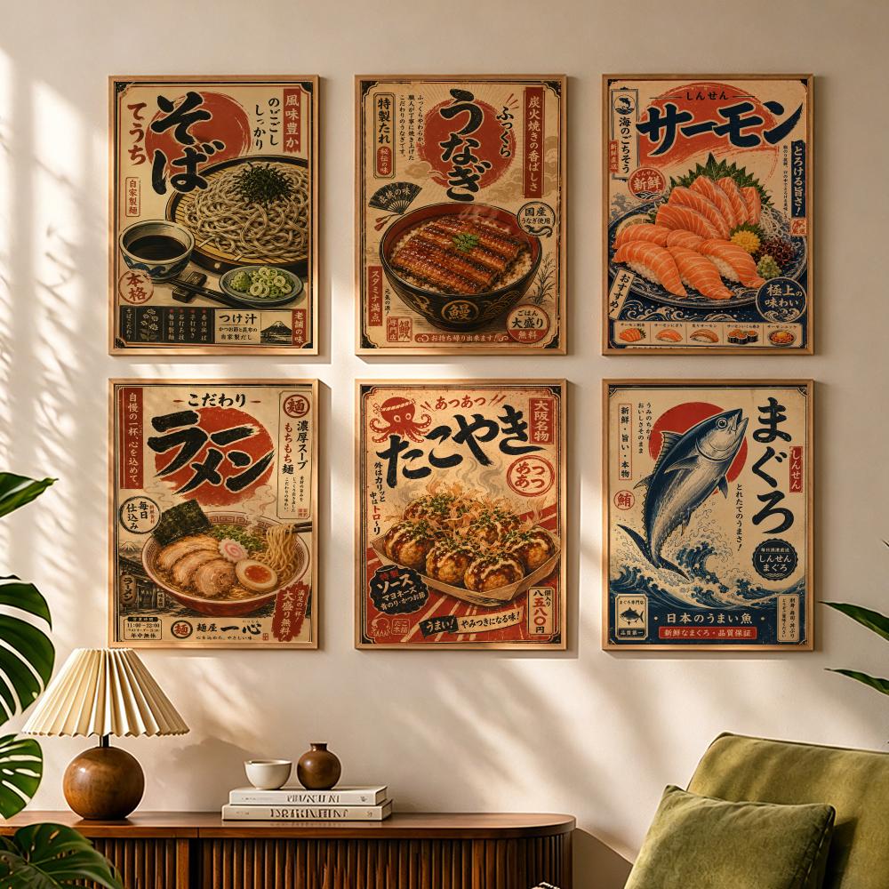 Art Craft House - Vintage Japanese Fish Sushi Lamian Noodle