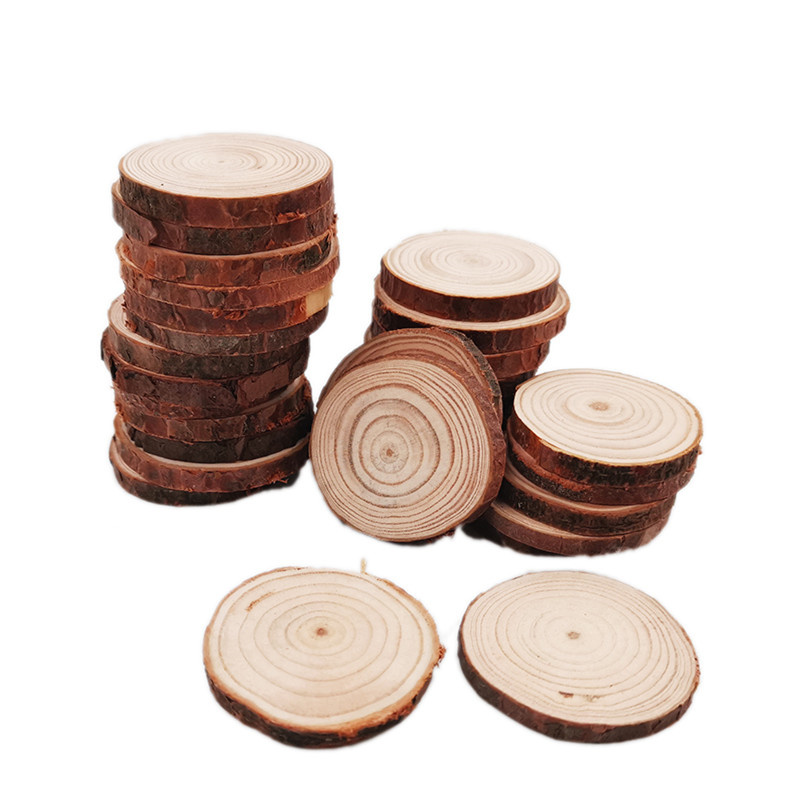 Art Craft For Christmas - Unfinished Wood Slices Discs Cutouts with