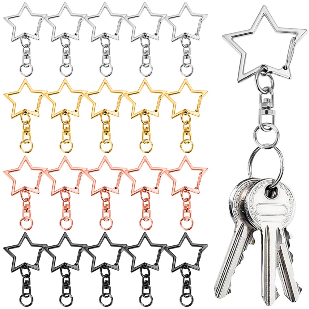 Art Craft Gifts - 5/15/25/50Sets Star Shaped Snap Keychain Lobster