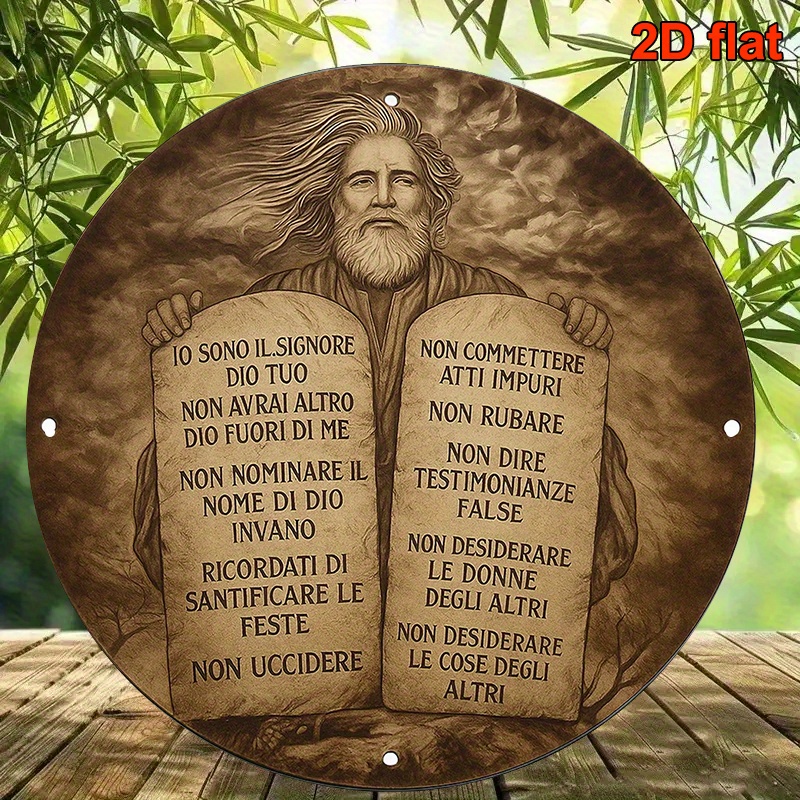 Art & Craft Valley - CIFBUY Rustic Italian Moses 10 Commandments