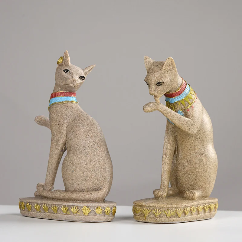 Art Craft Decoration Ideas - 14cm Egyptian Cats God Art Statue
