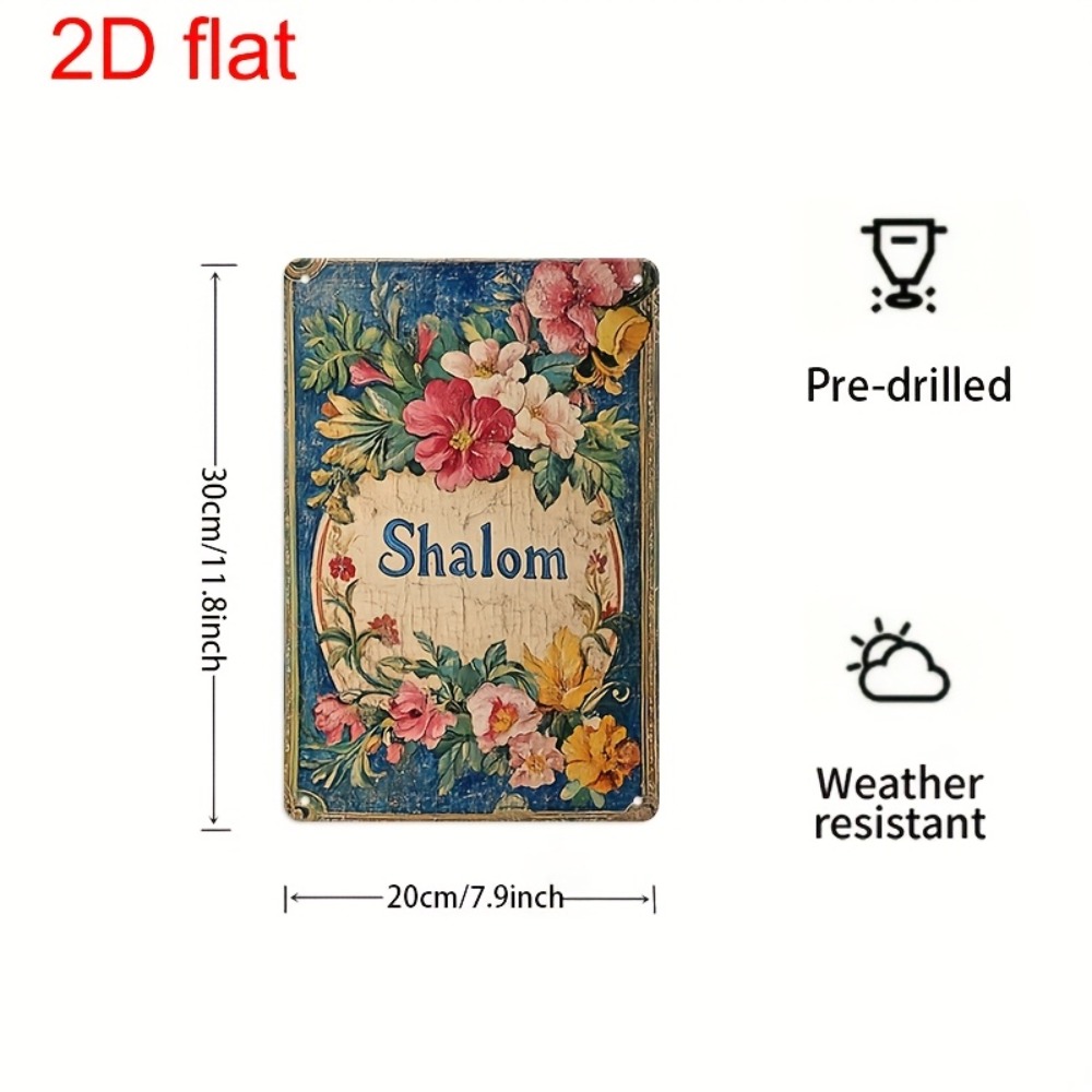 Art & Craft Teacher Vacancy - CIFBUY Vintage Floral Shalom Aluminum Wall
