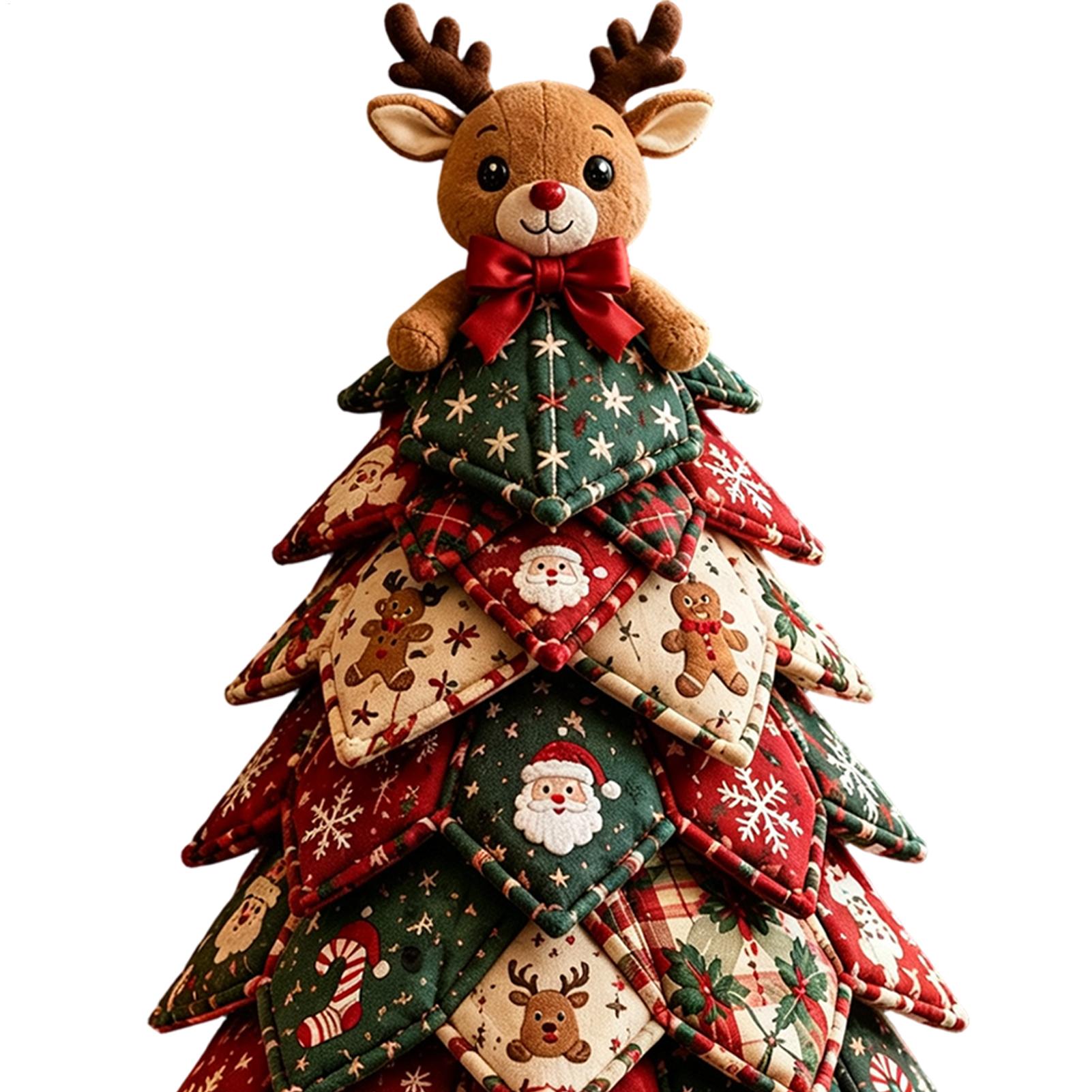 Art Craft For Christmas - Christmas Quilted Fabric Tree Kit 3D