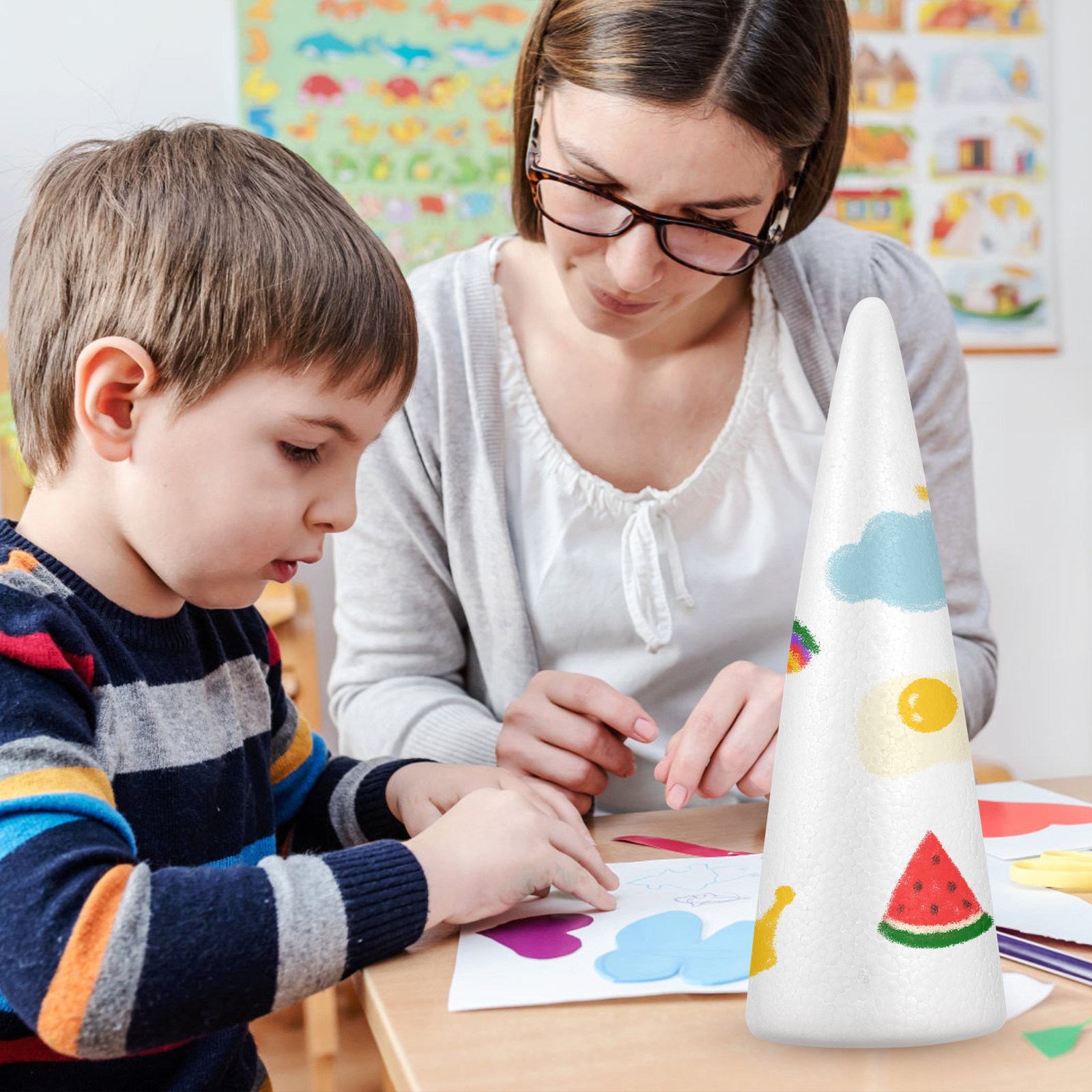 2Pcs Foam Craft Cone Christmas - Art Craft For Christmas review and price