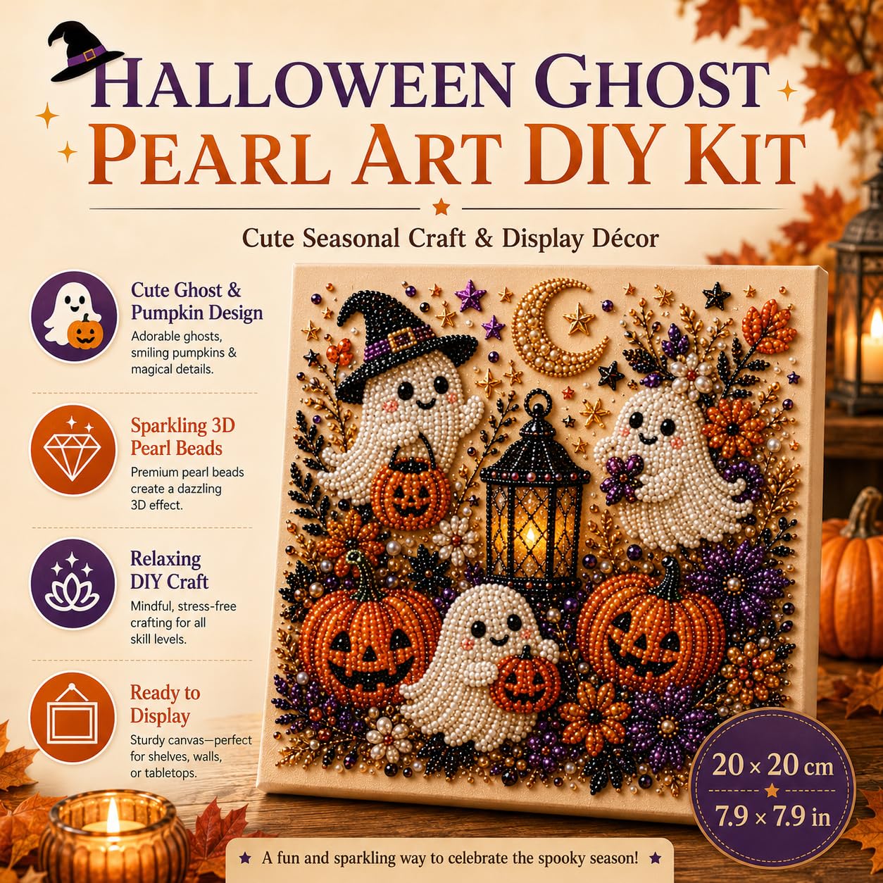 @Halloween Ghost Pearl Art Kit - Art Craft Halloween review and price