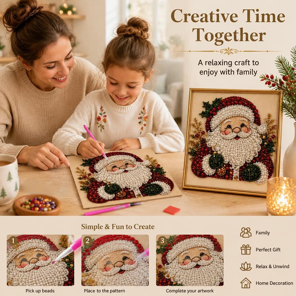 Christmas Santa Claus Pearl Ar - Art Craft For Christmas review and price
