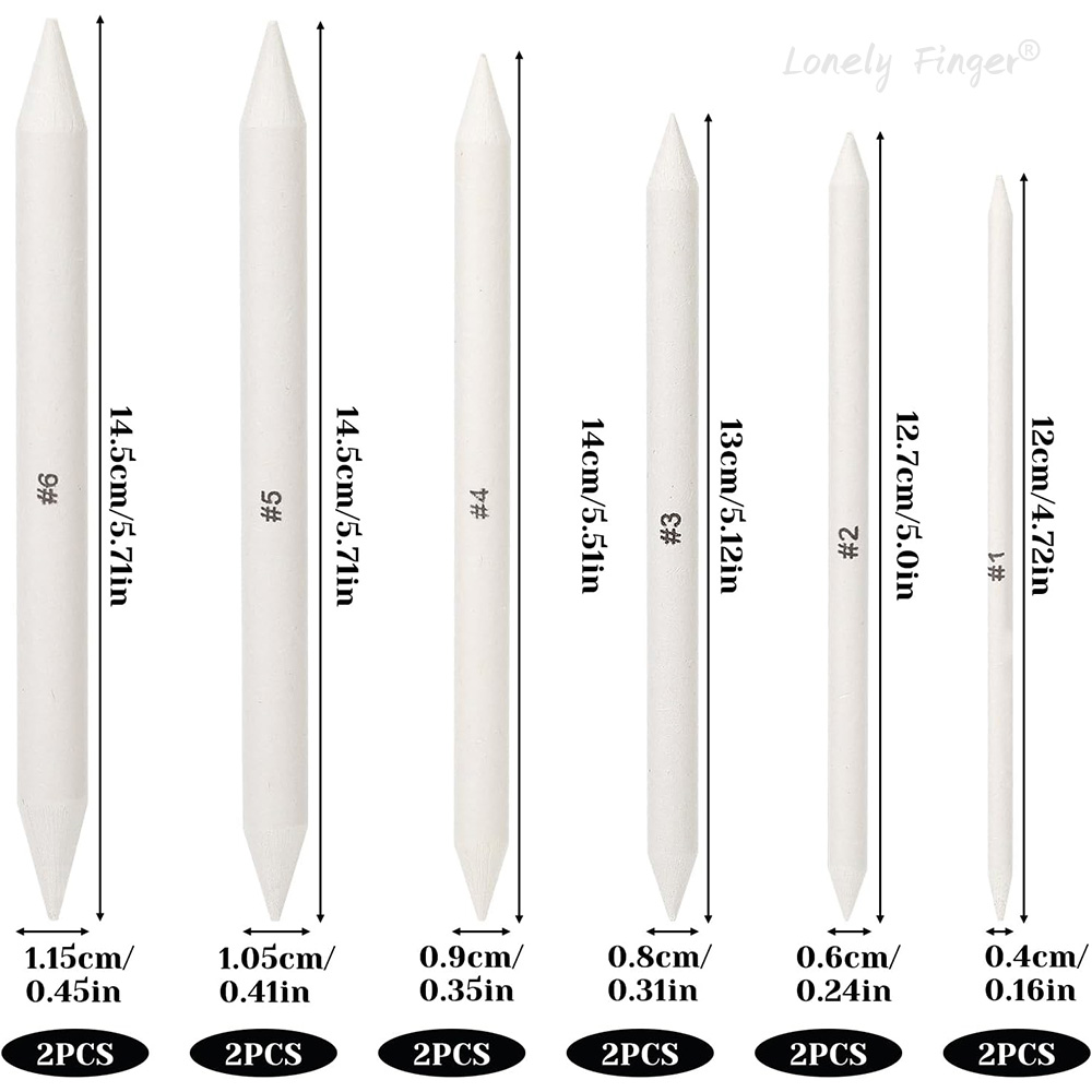 6/12 Pcs Blending Stumps, Pape - Art Craft Blend review and price