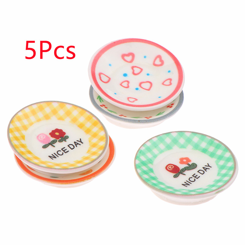 5Pcs 1/12 Dollhouse Mini Plate - Art Craft House review and price
