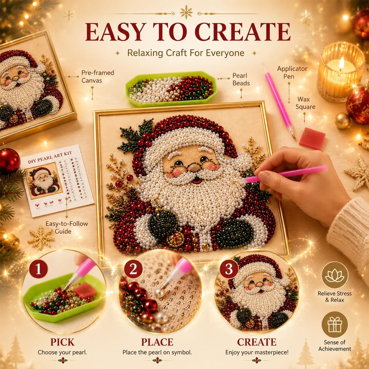 DIY Christmas Pearl Diamond Pa - Art Craft For Christmas review and price