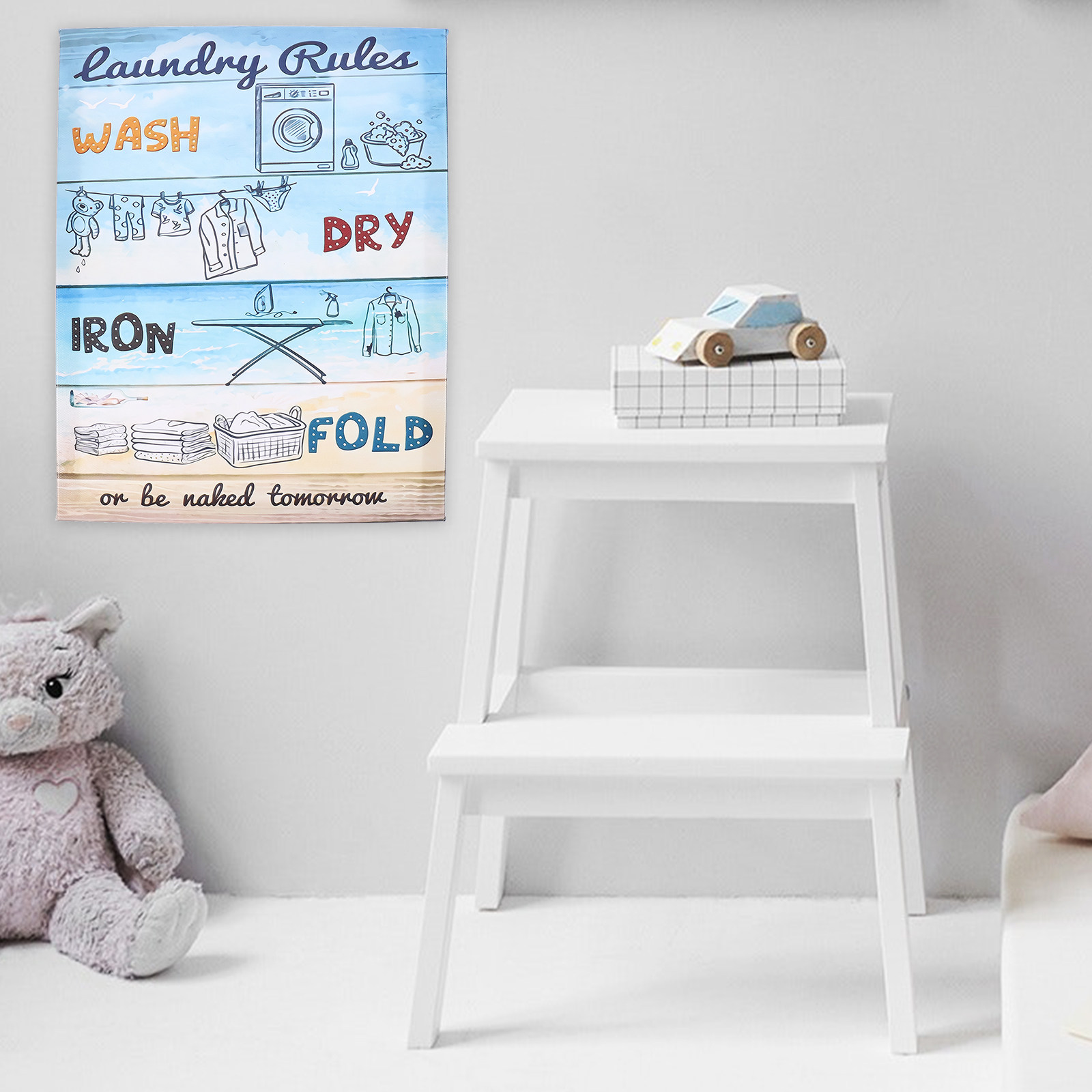 Laundry Rules Canvas Wall Art  - Art Craft Decoration Ideas review and price