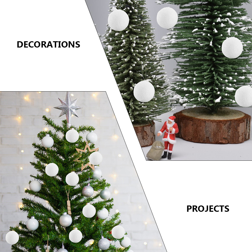 6Pcs White Xmas Ball Solid Den - Art Craft For Christmas review and price