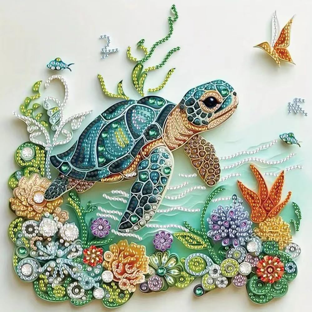 Sea Turtle Animal Diamond Pain - Art Craft Flower review and price