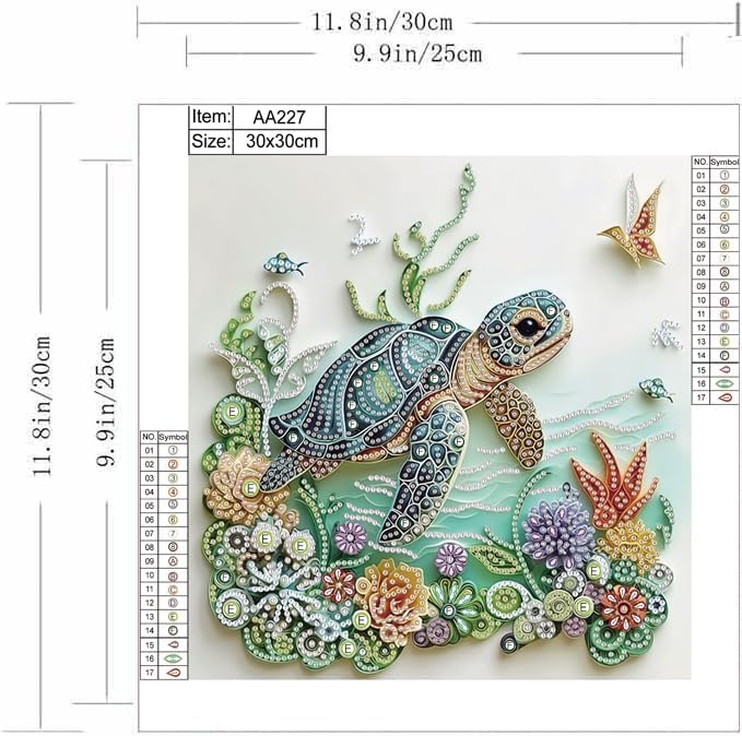 Sea Turtle Animal Diamond Pain - Art Craft Flower review and price