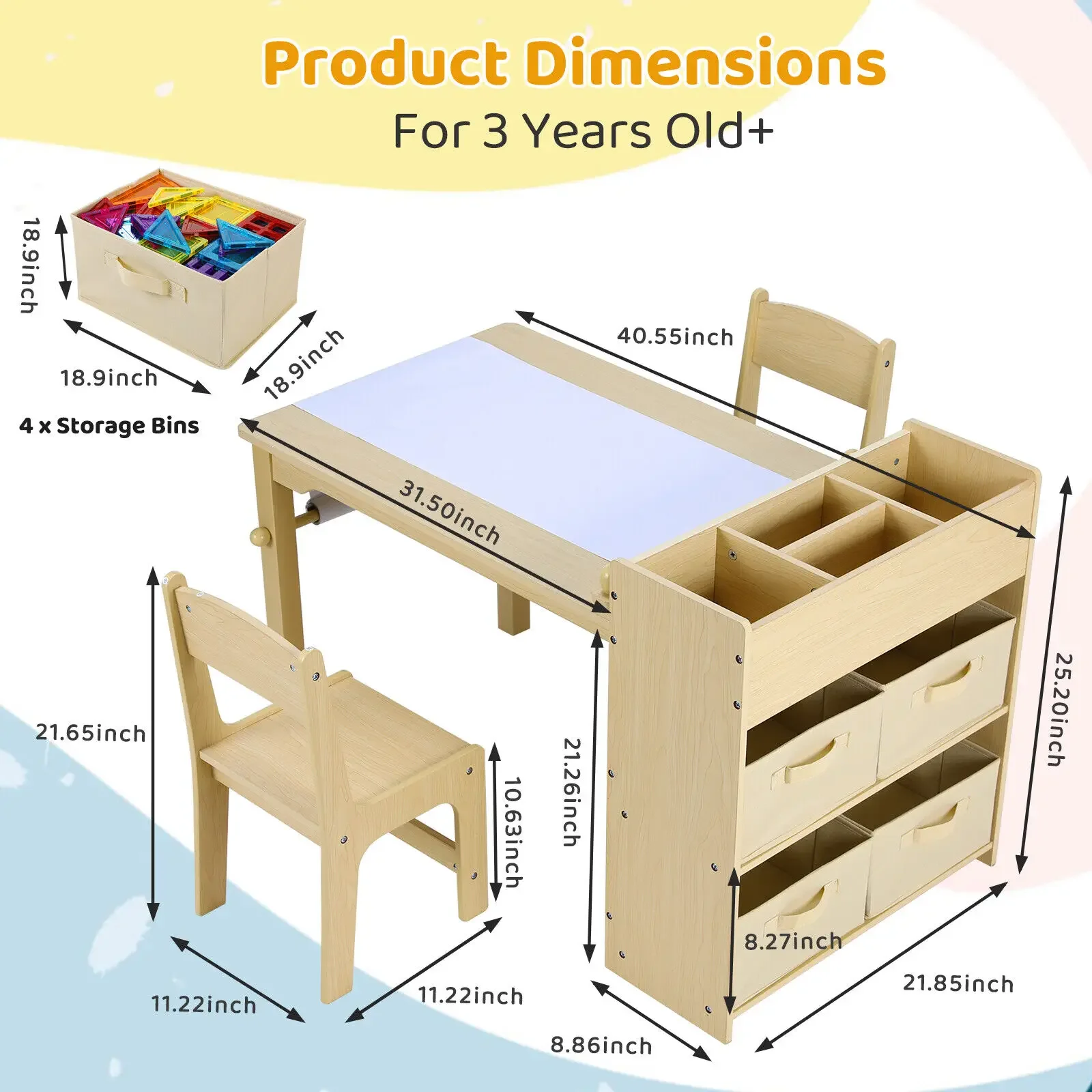 Kids Art Table & 2 Chairs Set  - Art And Craft Quotes For Kids review and price