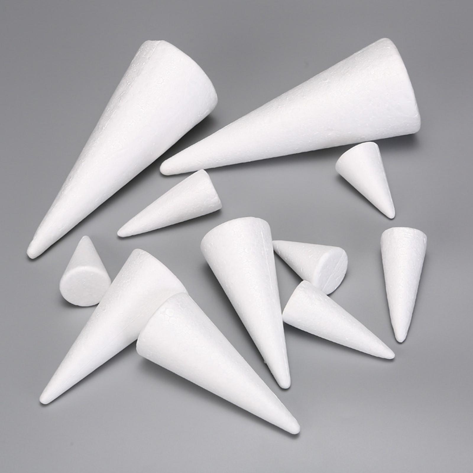 15Pcs Craft Foam Cones White P - Art Craft For Christmas review and price