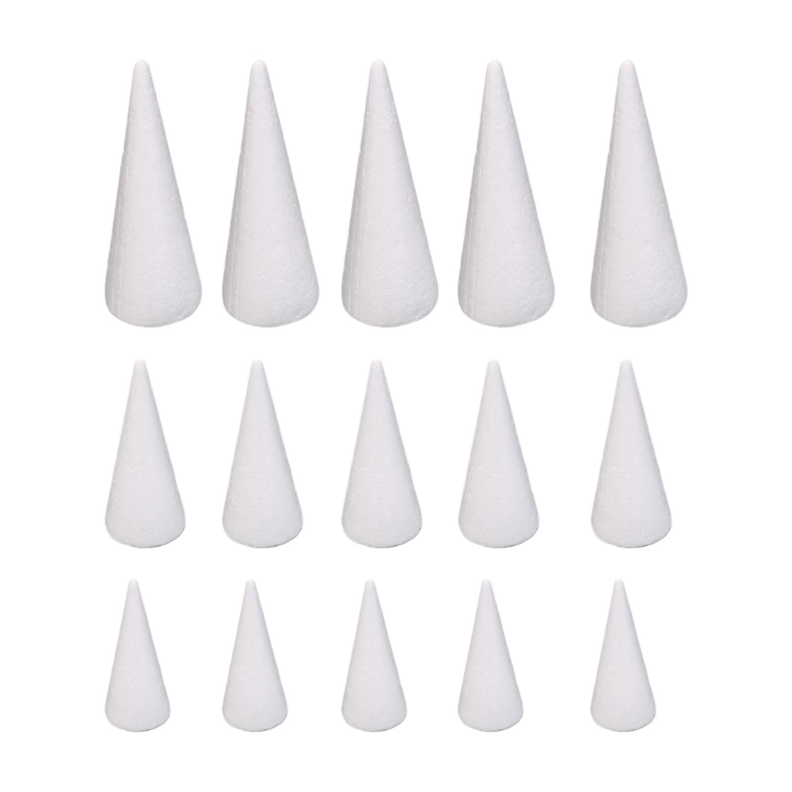 15Pcs Craft Foam Cones White P - Art Craft For Christmas review and price