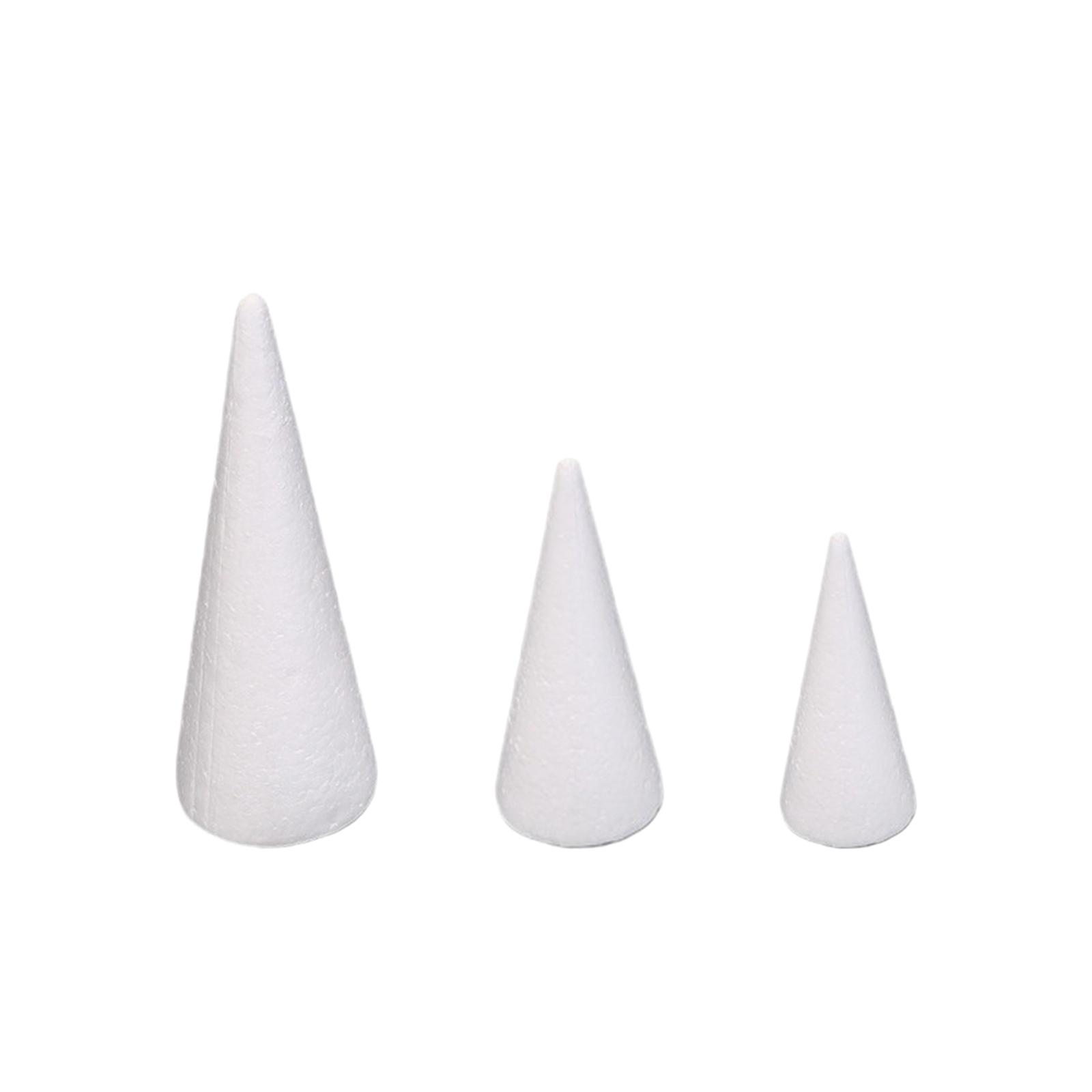 15Pcs Craft Foam Cones White P - Art Craft For Christmas review and price
