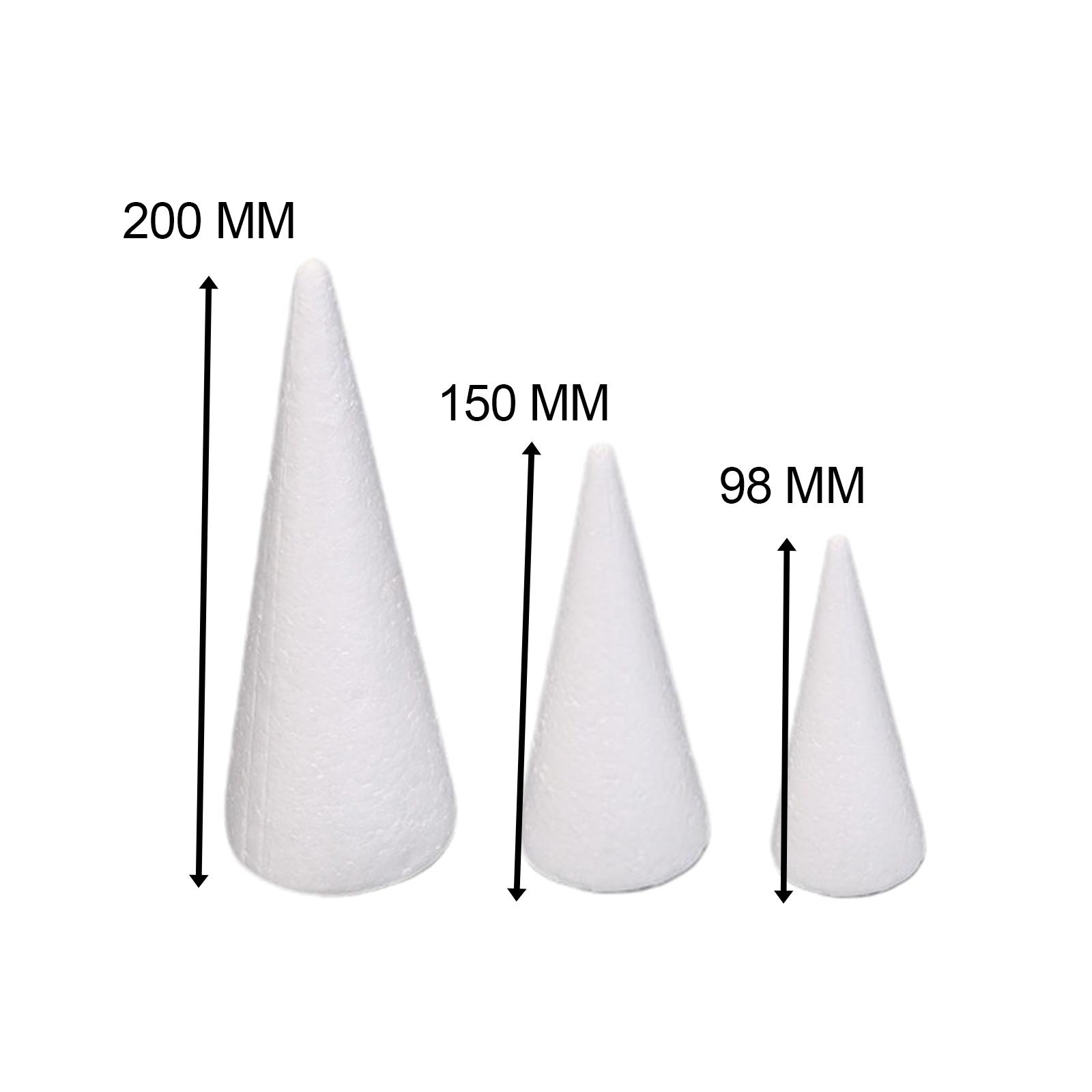 15Pcs Craft Foam Cones White P - Art Craft For Christmas review and price