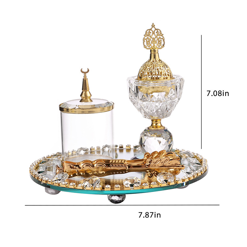 Round Gold Crystal Incense Bur - Art Craft Decoration Ideas review and price