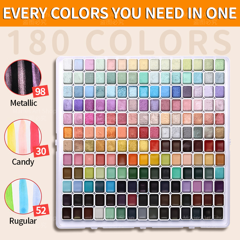 180 Colors Pearl Shimmer Water - Art Craft Blend review and price