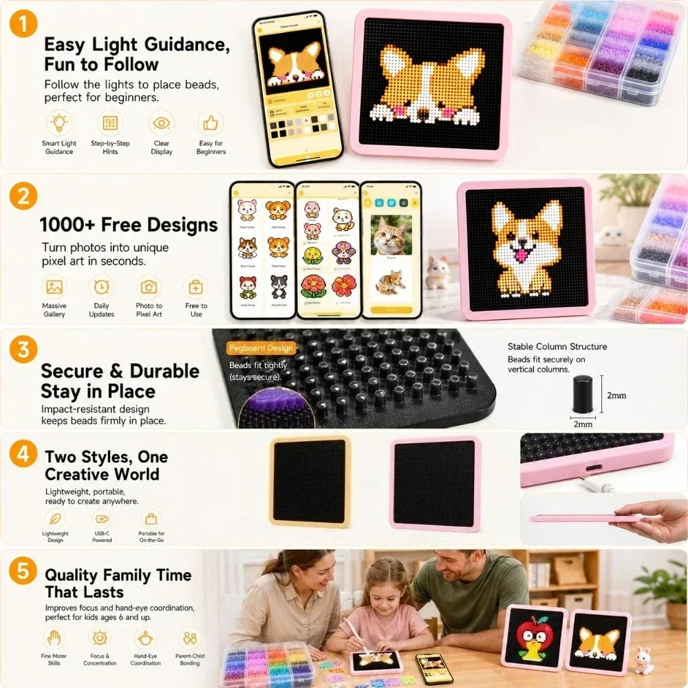 LED Smart Fuse Bead Pegboard,  - Art Craft Gifts review and price