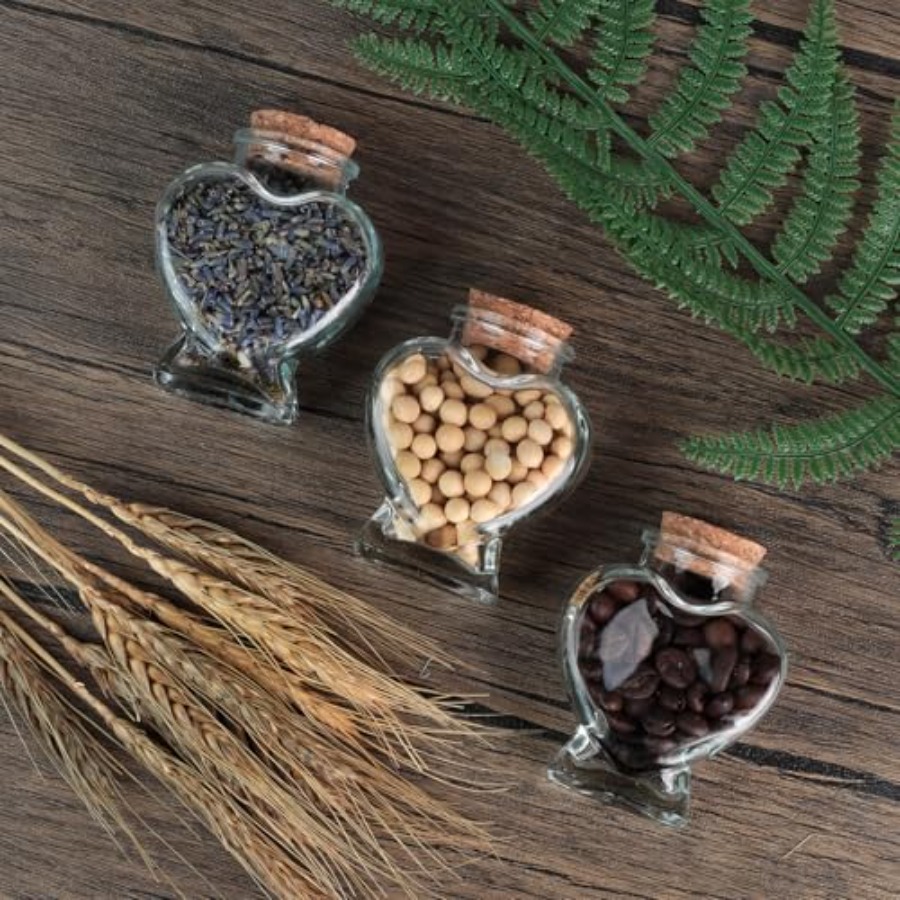 Heart Shaped Small Glass Jars  - Art Craft Gifts review and price
